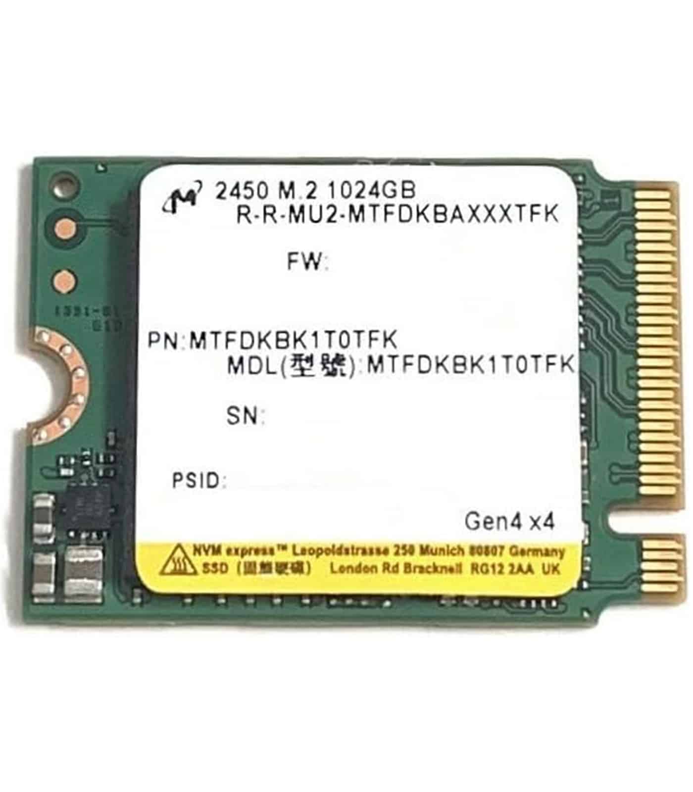 Buy Micron 1TB M.2 2230 NVMe PCIe 4.0 SSD Price in Pakistan
